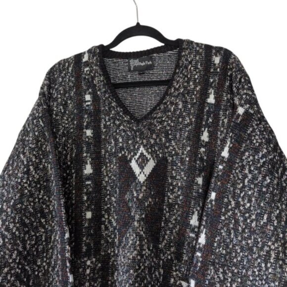 Vintage Hyde Park 90s Grunge Kurt Cobain Aztec Coogi Vibe Sweater XL - Picture 3 of 7